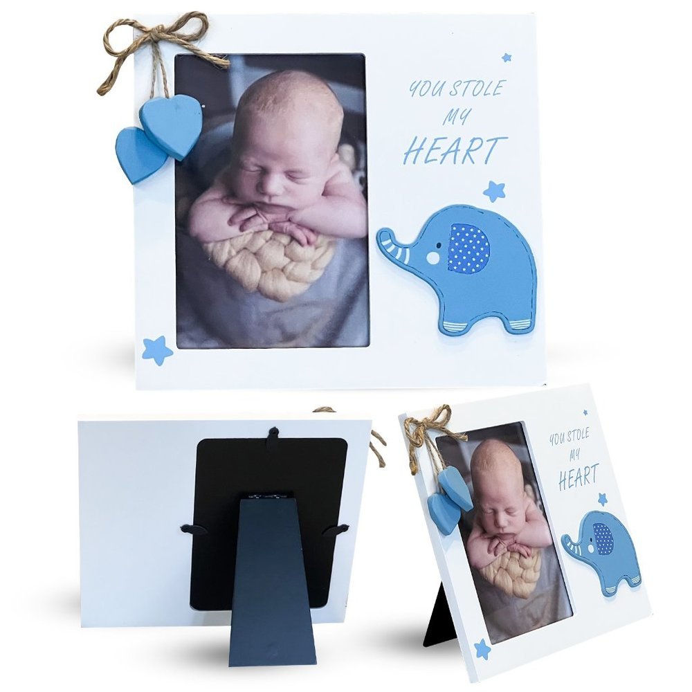 Baby‎ Boy Picture Frame "You Stole My Heart" Newborn Picture Frame 4 x 6 Photo